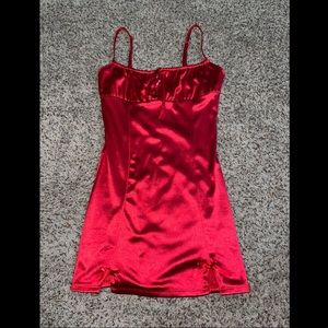 Sugar Thrillz Rouge Cupid's Crush Satin Dress